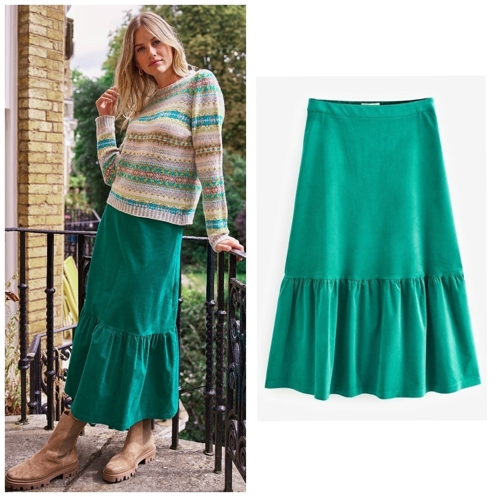 ASPIGA Sylvia Corduroy Midi Skirt